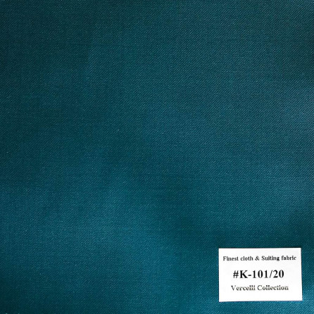 K-101/20 Vercelli V9 - Vải Suit 95% Wool - Xanh Dương Trơn